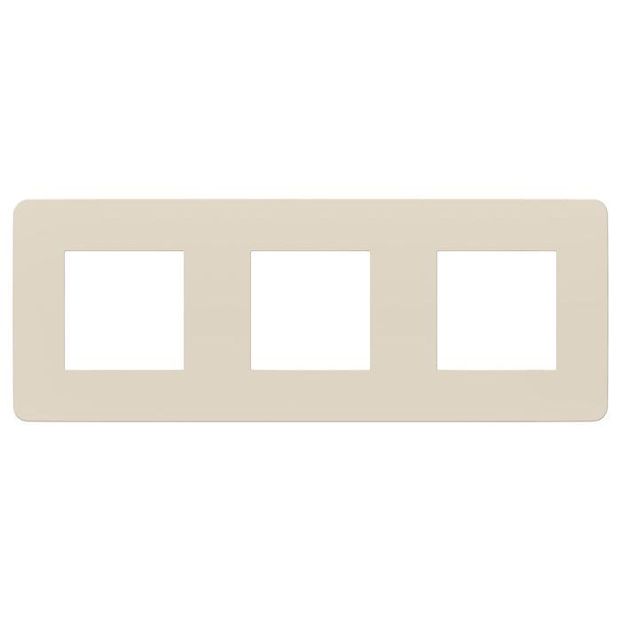 Рамка 3 поста Schneider Electric UNICA STUDIO, бежевый, NU280644