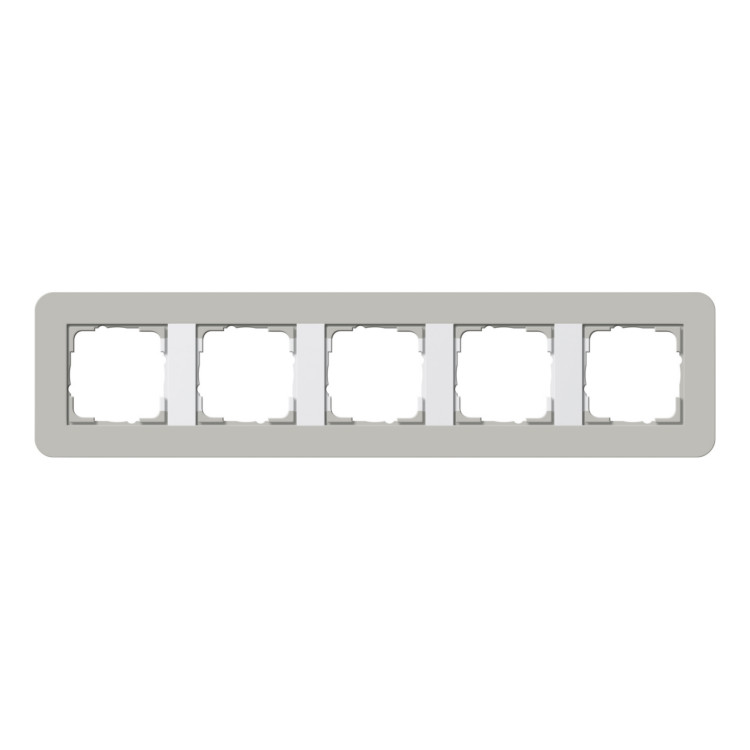 Рамка 5 постов Gira E3, серый, 0215412