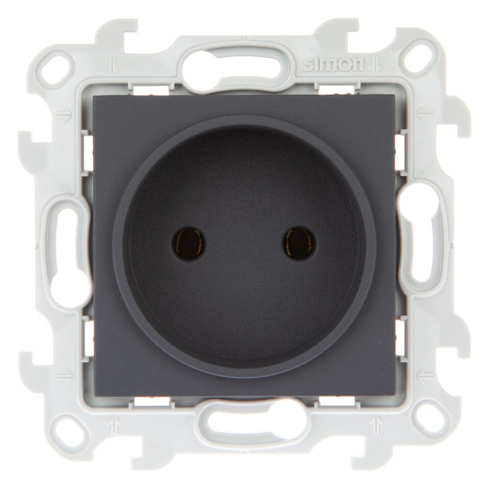 Розетка Simon SIMON 24 HARMONIE, скрытый монтаж, графит, 2450442-038