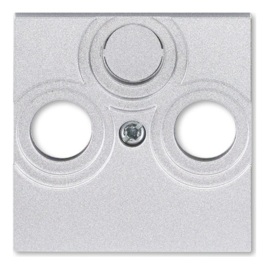 Накладка на розетку телевизионную ABB LEVIT, скрытый монтаж, серебро, 2CHH080300A4070