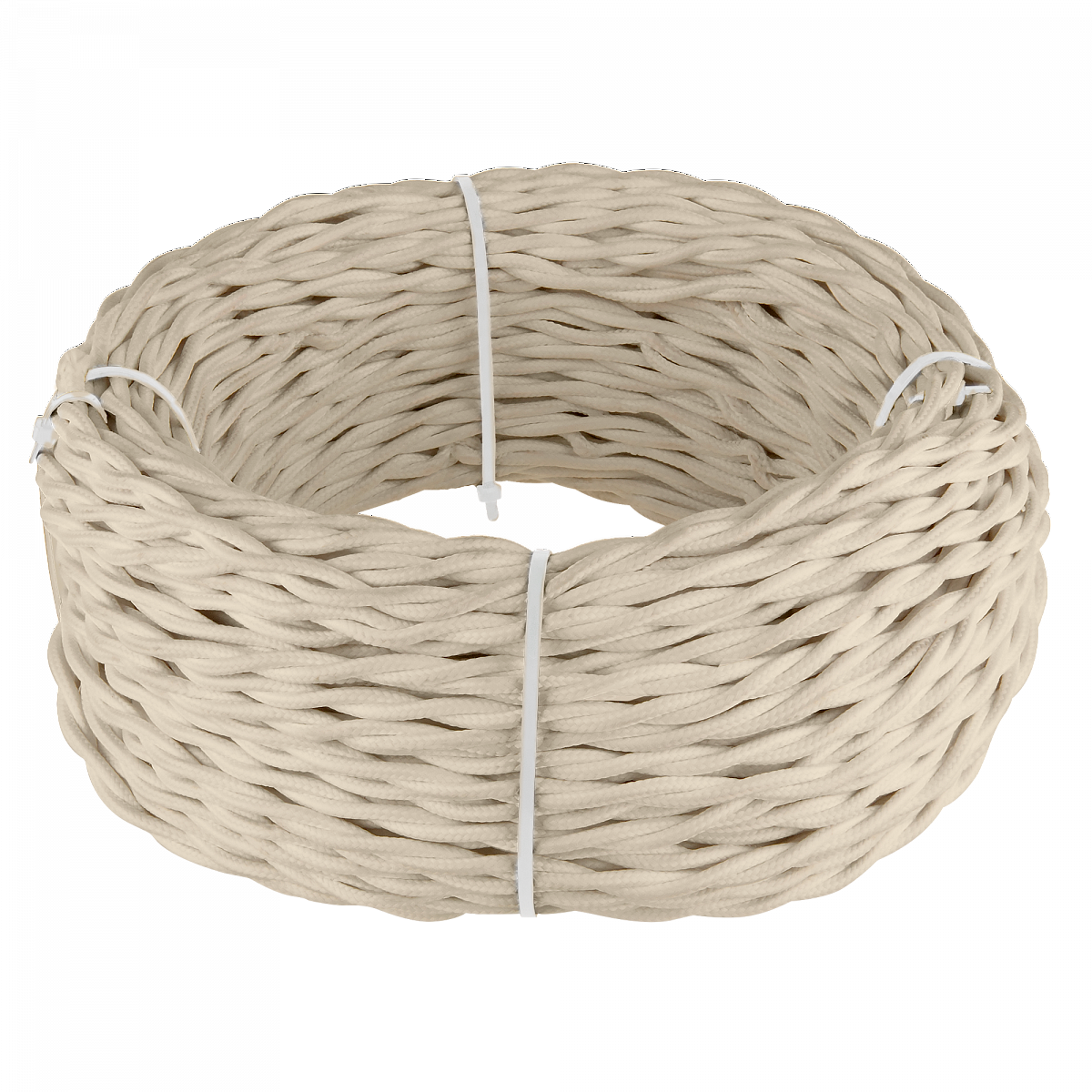 Ретро кабель витой 3х1,5 песочный 20 м (под заказ) Ретро кабель витой  3х1,5  (песочный) 20м